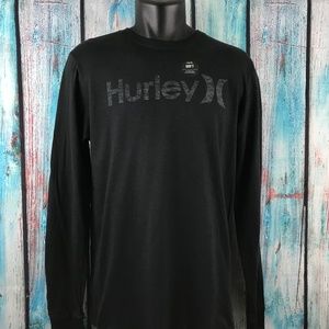 Hurley Shirts - Hurley Men's Medium Black Graphic Tee Long Sleeve Hurley Shirts - Hurley Men's Medium Black Graphic Tee Long Sleeve